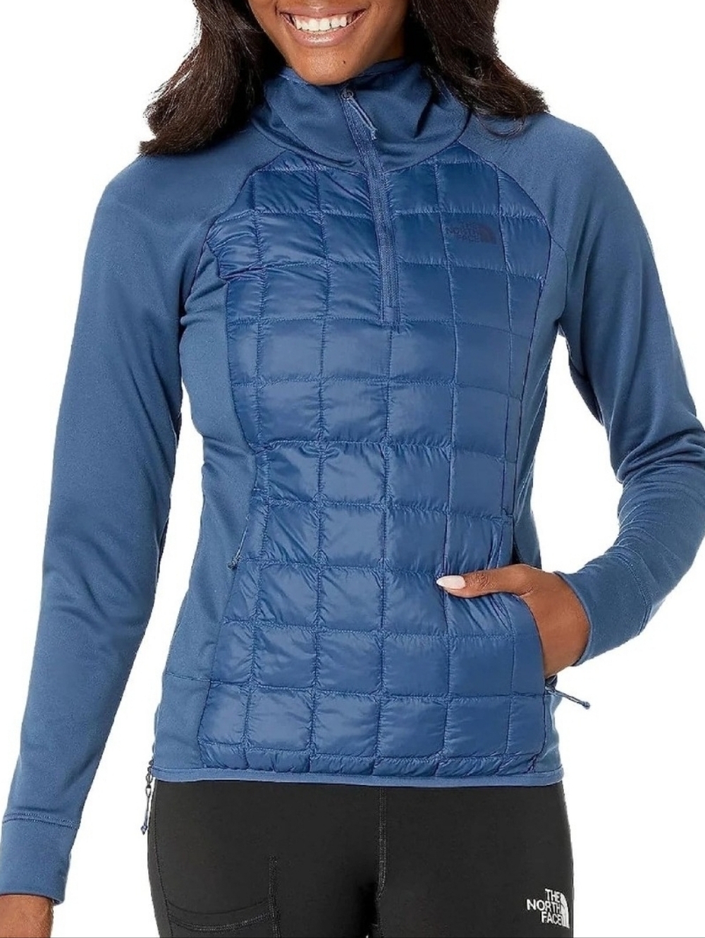 NORTH FACE THERMOBALL HYBRID DOWN JACKET SHADY BLUES Medium Outdoor Hiking